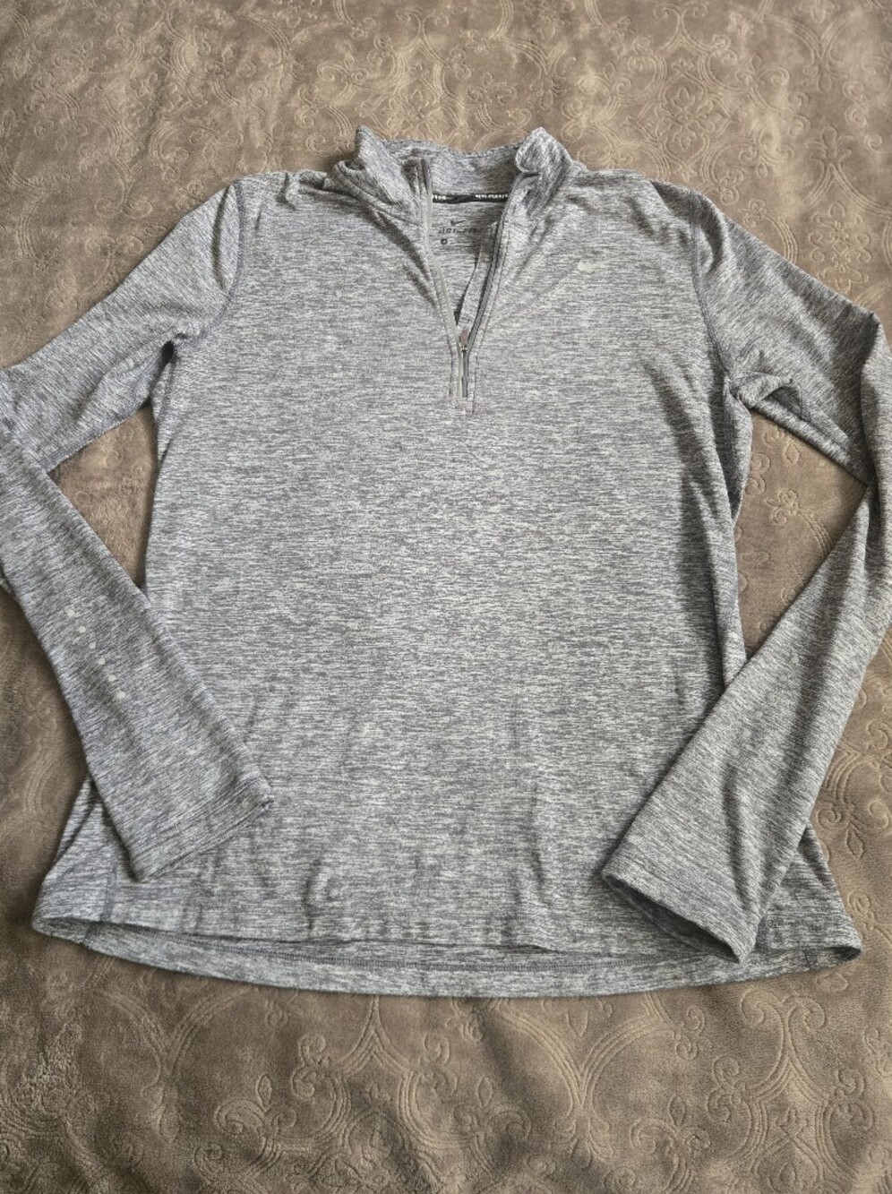 Nike Dri-FIT Element Half 1/4 Zip Running Top Gray Medium